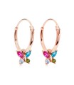 Butterflies Silver Hoop Earring HO-2797